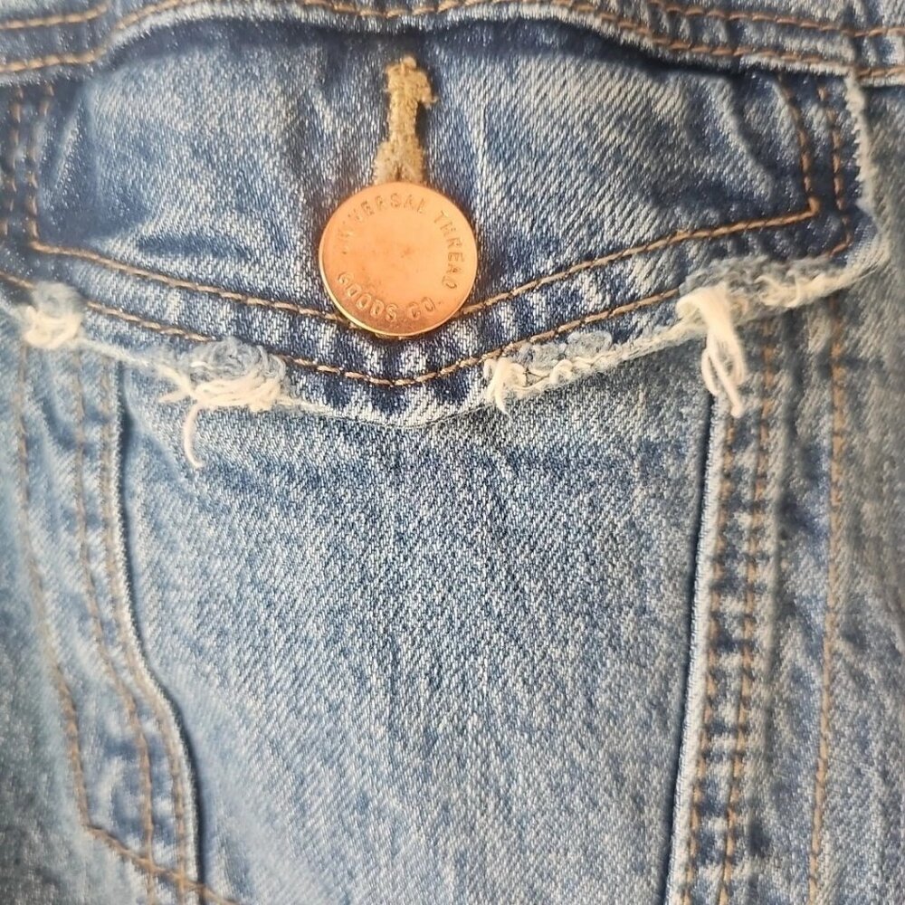 Universal Thread Denim Button Front Cotton Blend … - image 4